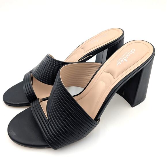 Charles by Charles David Rhythmic Mule Sandal Women's Black Size US9M EU40 - Picture 1 of 10